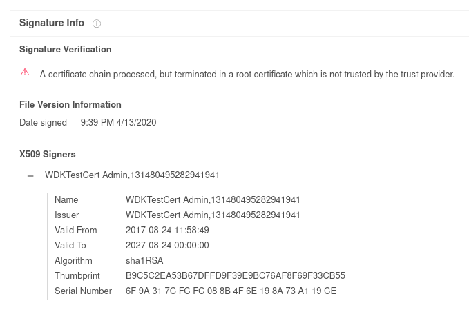 Certificate Verification