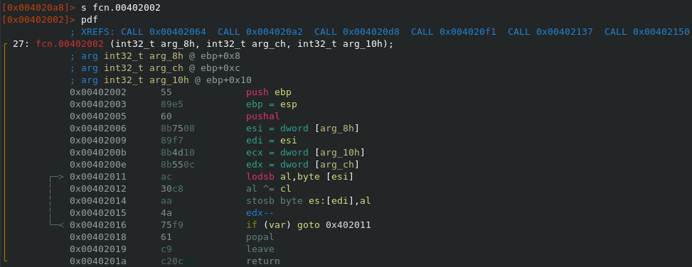 XOR Decryption Function