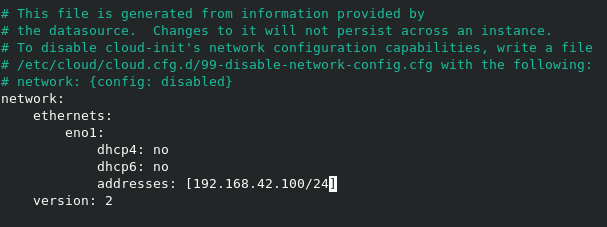 Netplan config